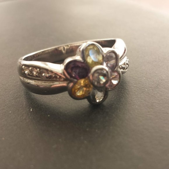 Rainbow 🌈 Gemstones 💎 in Sterling Silver 925 Multi Gemstone Ring - Picture 8 of 10